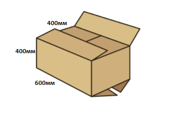 Картонная коробка 600х400х400 мм T23